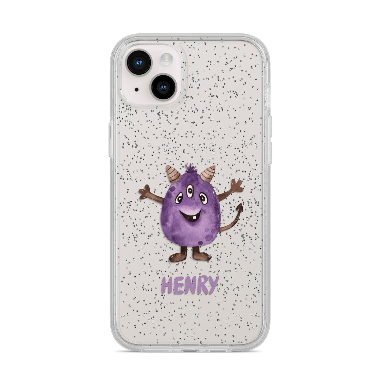 Purple Monster Custom iPhone 14 Plus Glitter Tough Case Starlight