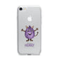 Purple Monster Custom iPhone 7 Bumper Case on Silver iPhone