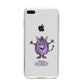 Purple Monster Custom iPhone 8 Plus Bumper Case on Silver iPhone