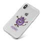 Purple Monster Custom iPhone X Bumper Case on Silver iPhone