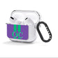 Purple Personalised Initials AirPods Clear Case 3rd Gen Side Image