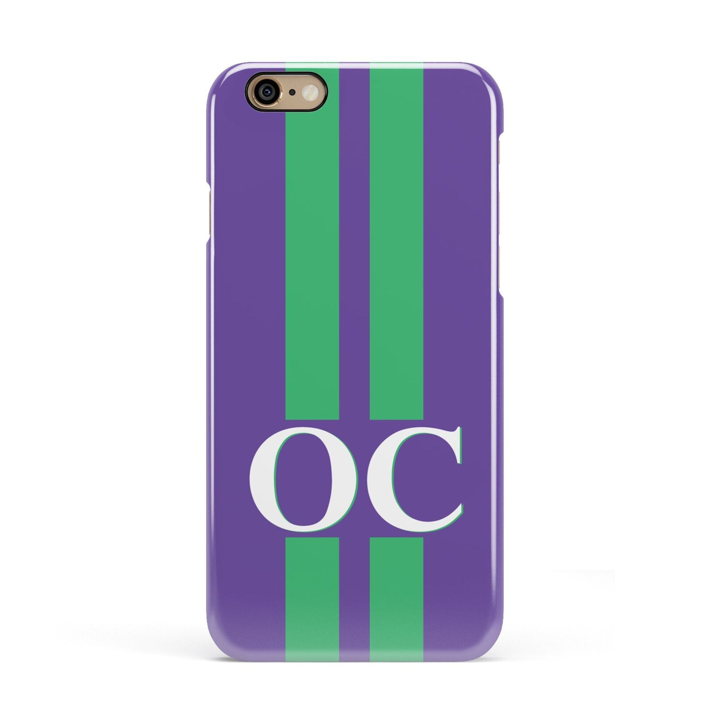 Purple Personalised Initials Apple iPhone 6 3D Snap Case