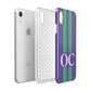 Purple Personalised Initials Apple iPhone XR White 3D Tough Case Expanded view