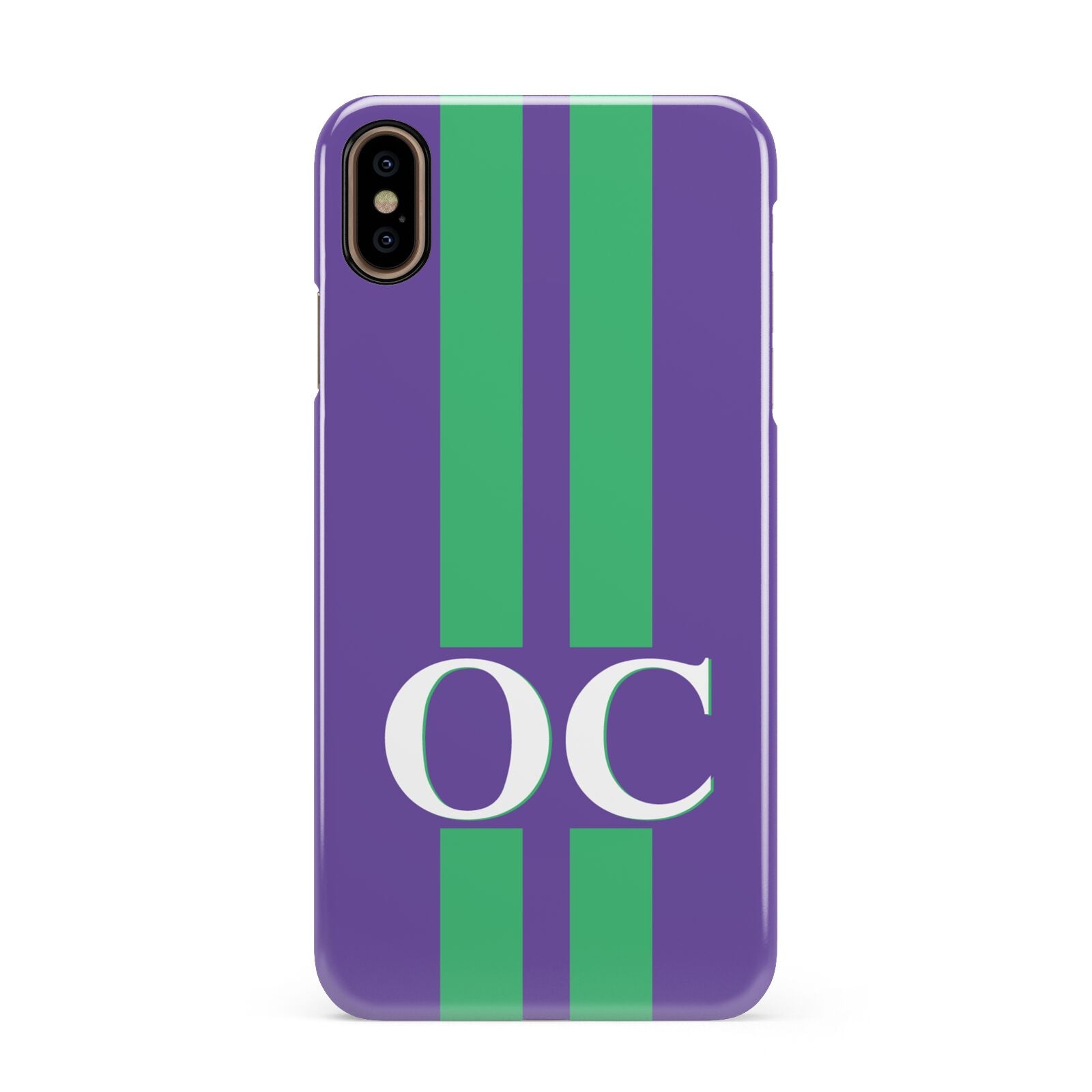 Purple Personalised Initials Apple iPhone Xs Max 3D Snap Case