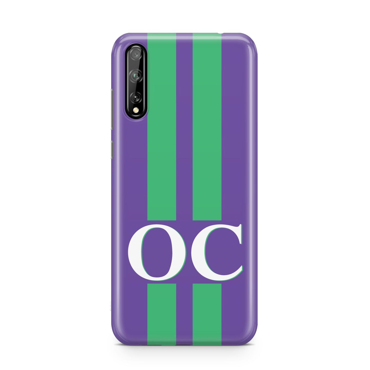 Purple Personalised Initials Huawei Enjoy 10s Phone Case