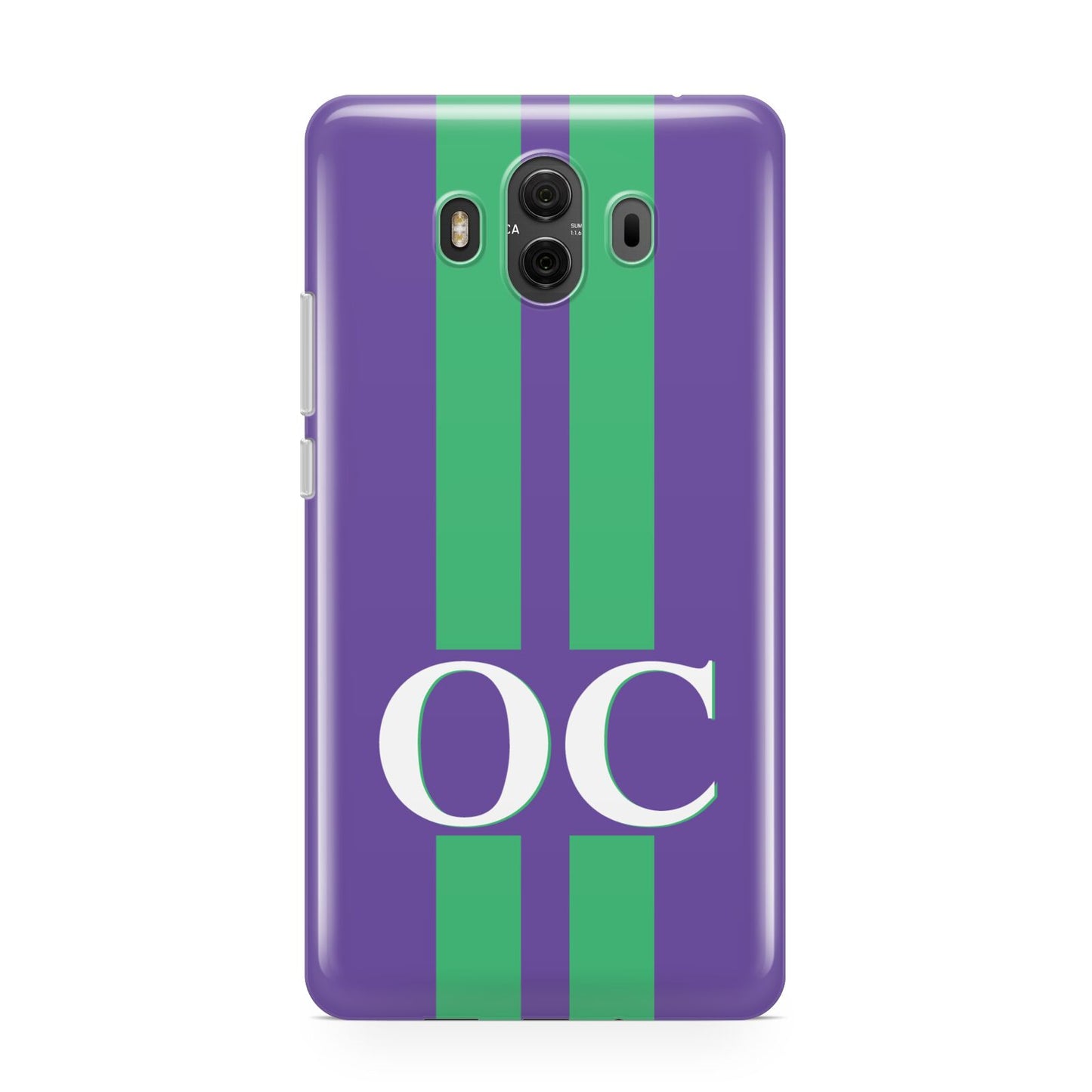 Purple Personalised Initials Huawei Mate 10 Protective Phone Case