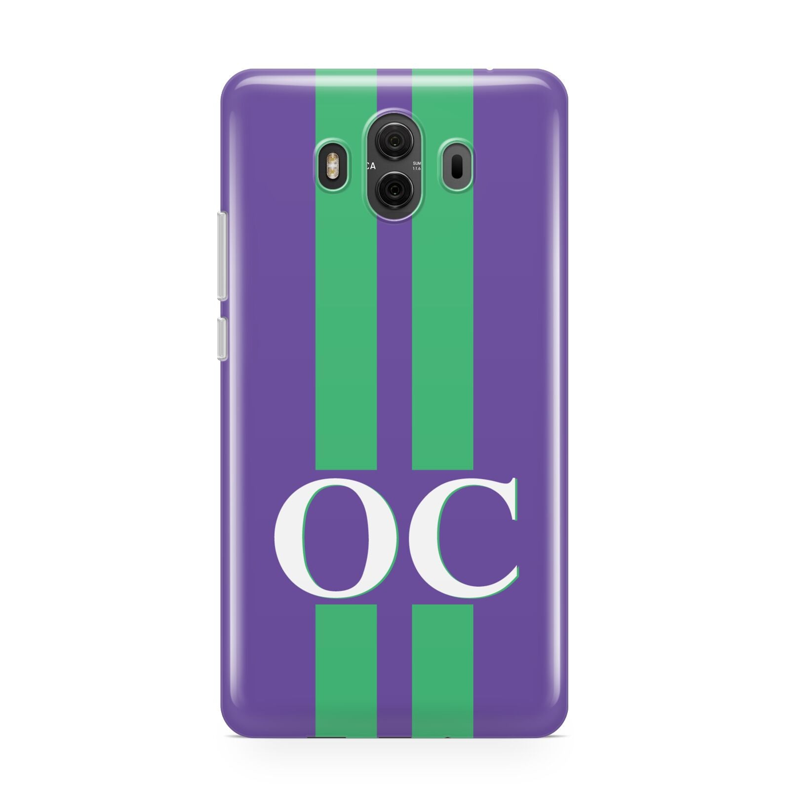 Purple Personalised Initials Huawei Mate 10 Protective Phone Case