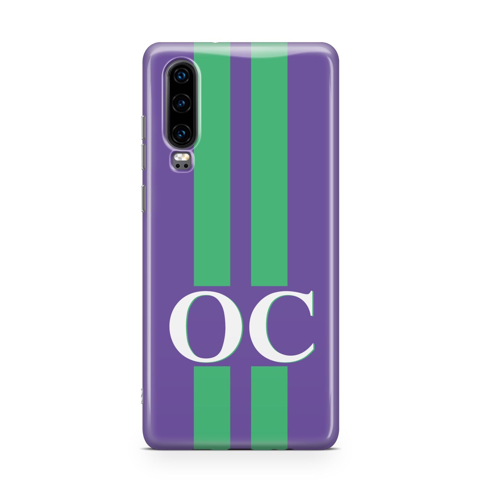 Purple Personalised Initials Huawei P30 Phone Case