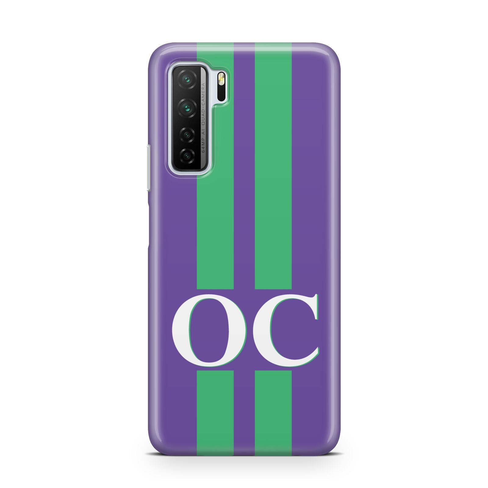 Purple Personalised Initials Huawei P40 Lite 5G Phone Case