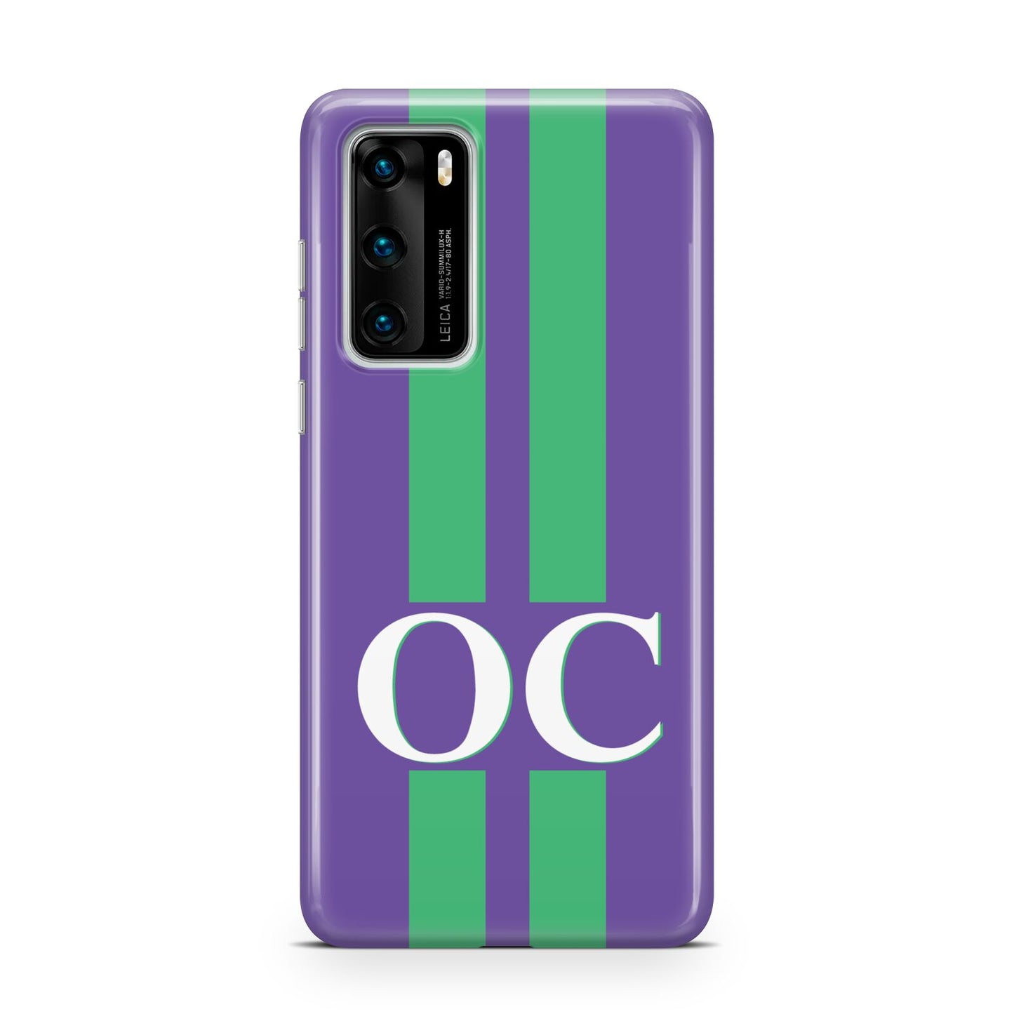 Purple Personalised Initials Huawei P40 Phone Case