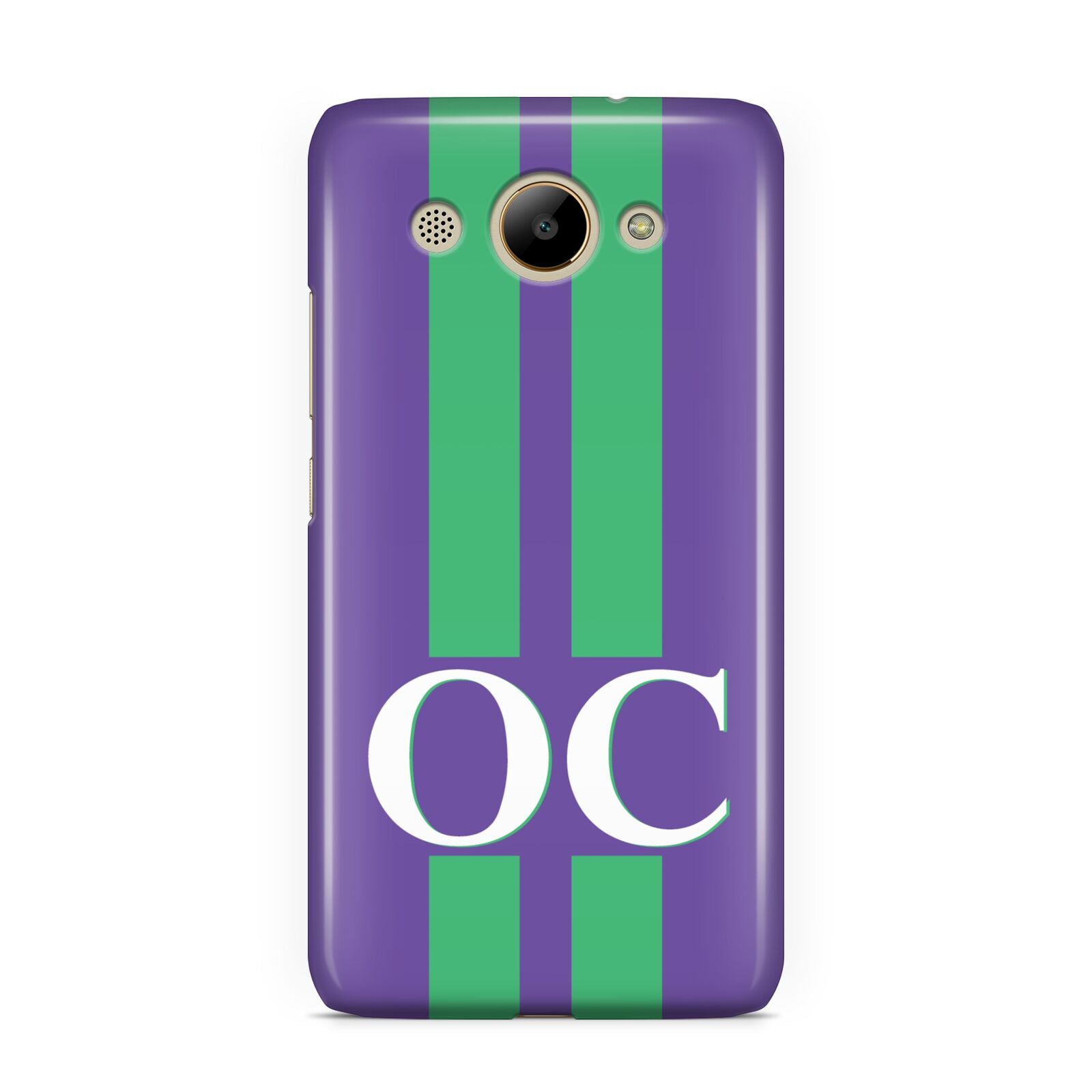 Purple Personalised Initials Huawei Y3 2017