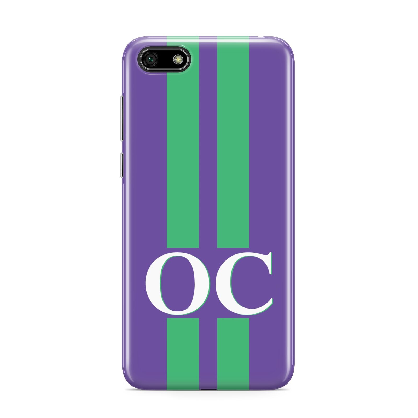Purple Personalised Initials Huawei Y5 Prime 2018 Phone Case