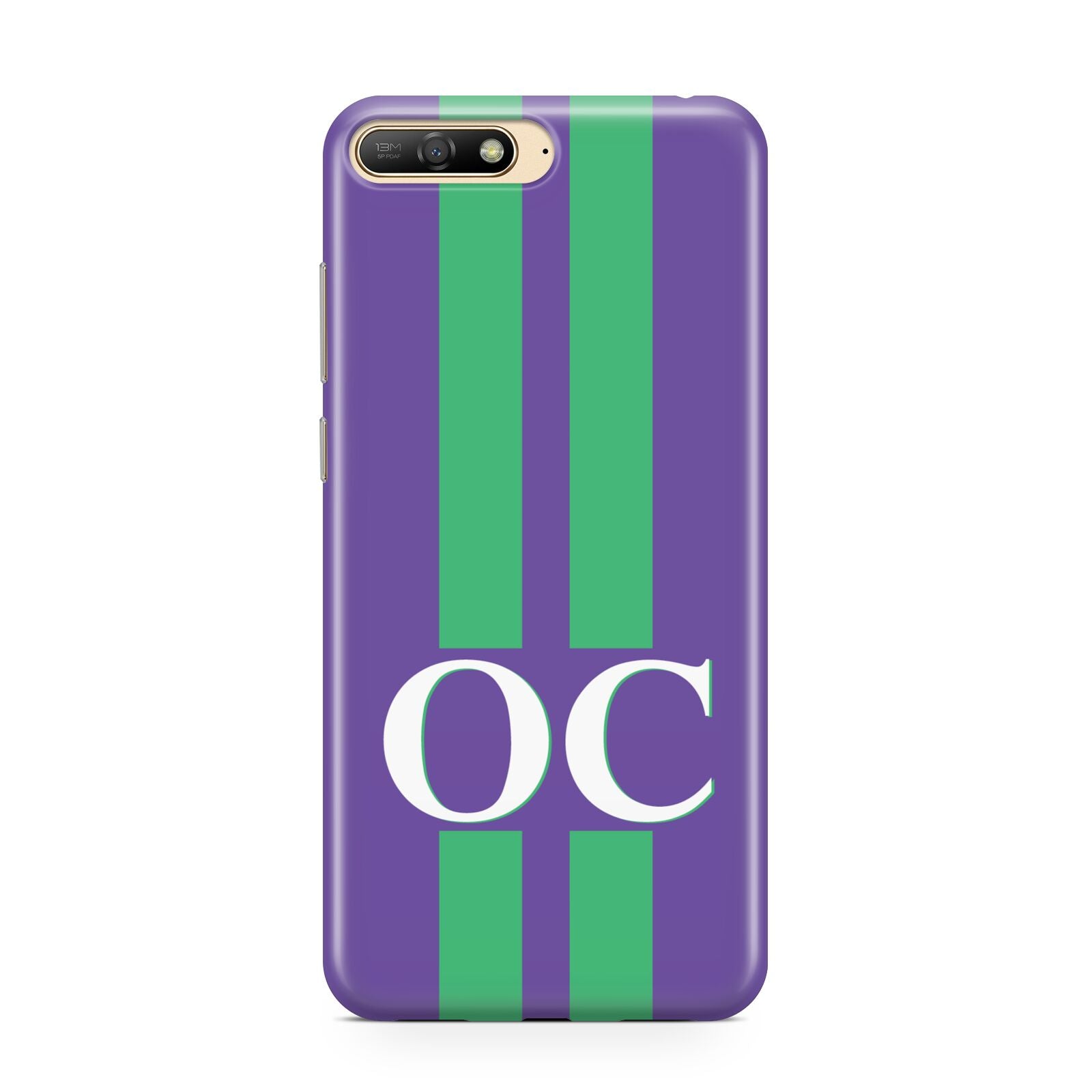 Purple Personalised Initials Huawei Y6 2018