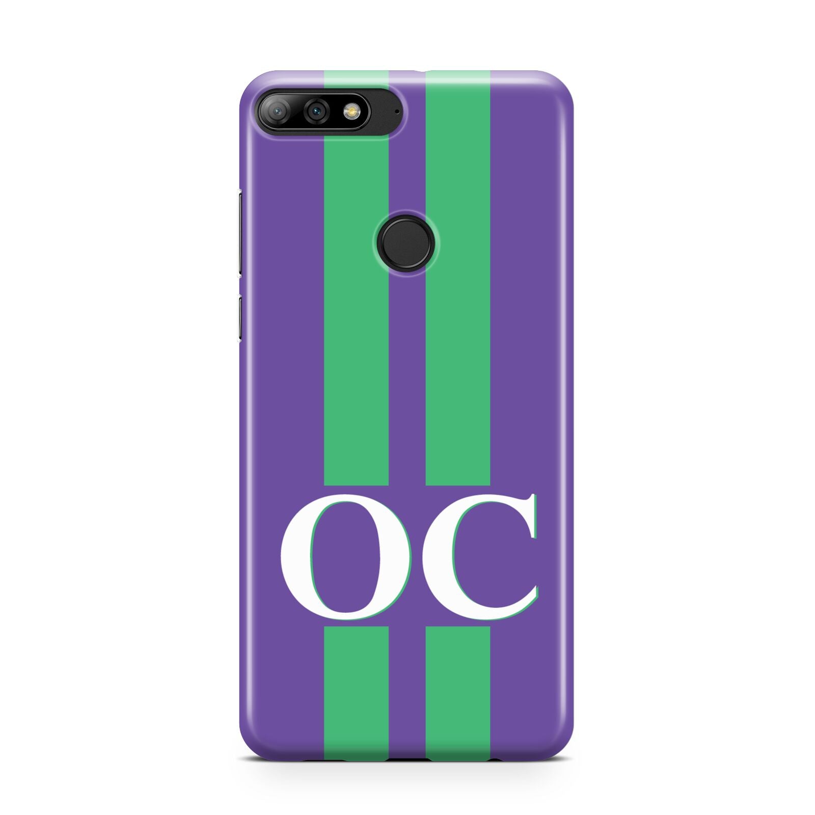 Purple Personalised Initials Huawei Y7 2018
