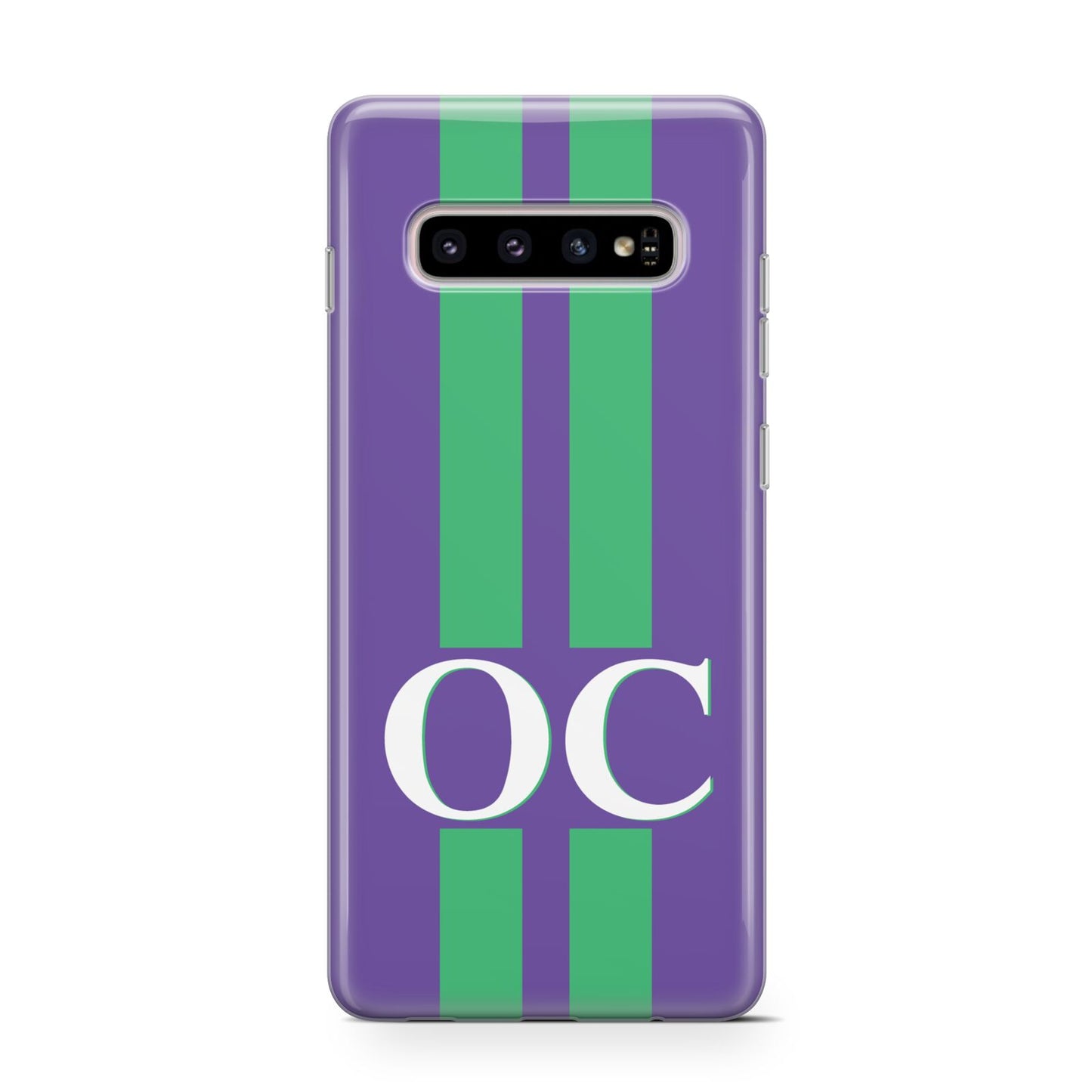 Purple Personalised Initials Protective Samsung Galaxy Case