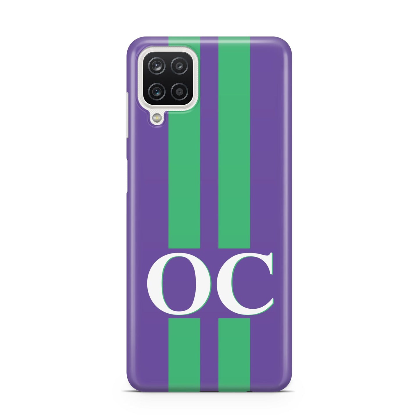 Purple Personalised Initials Samsung A12 Case