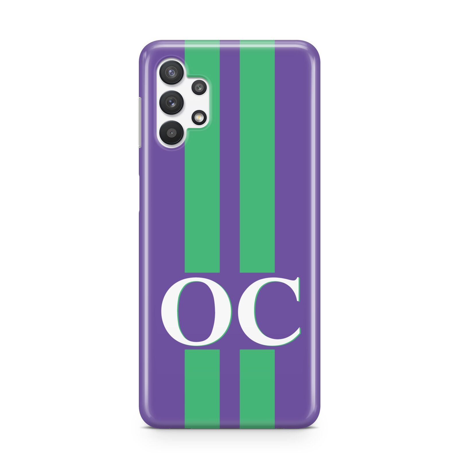 Purple Personalised Initials Samsung A32 5G Case