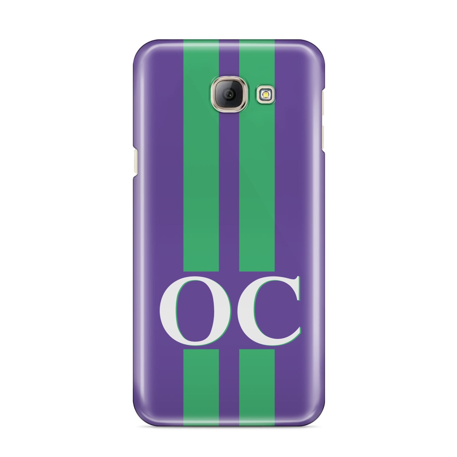 Purple Personalised Initials Samsung Galaxy A8 2016 Case