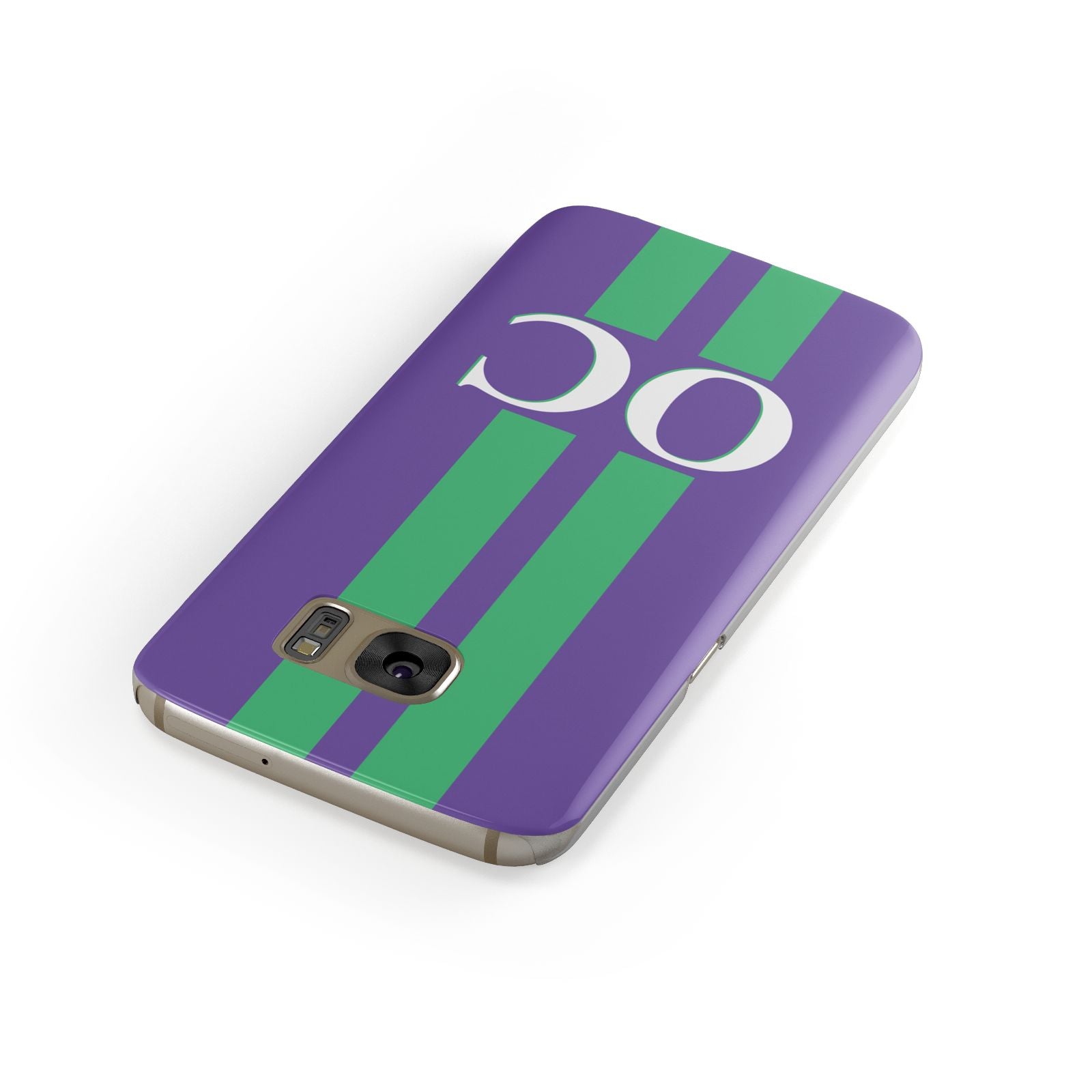 Purple Personalised Initials Samsung Galaxy Case Front Close Up