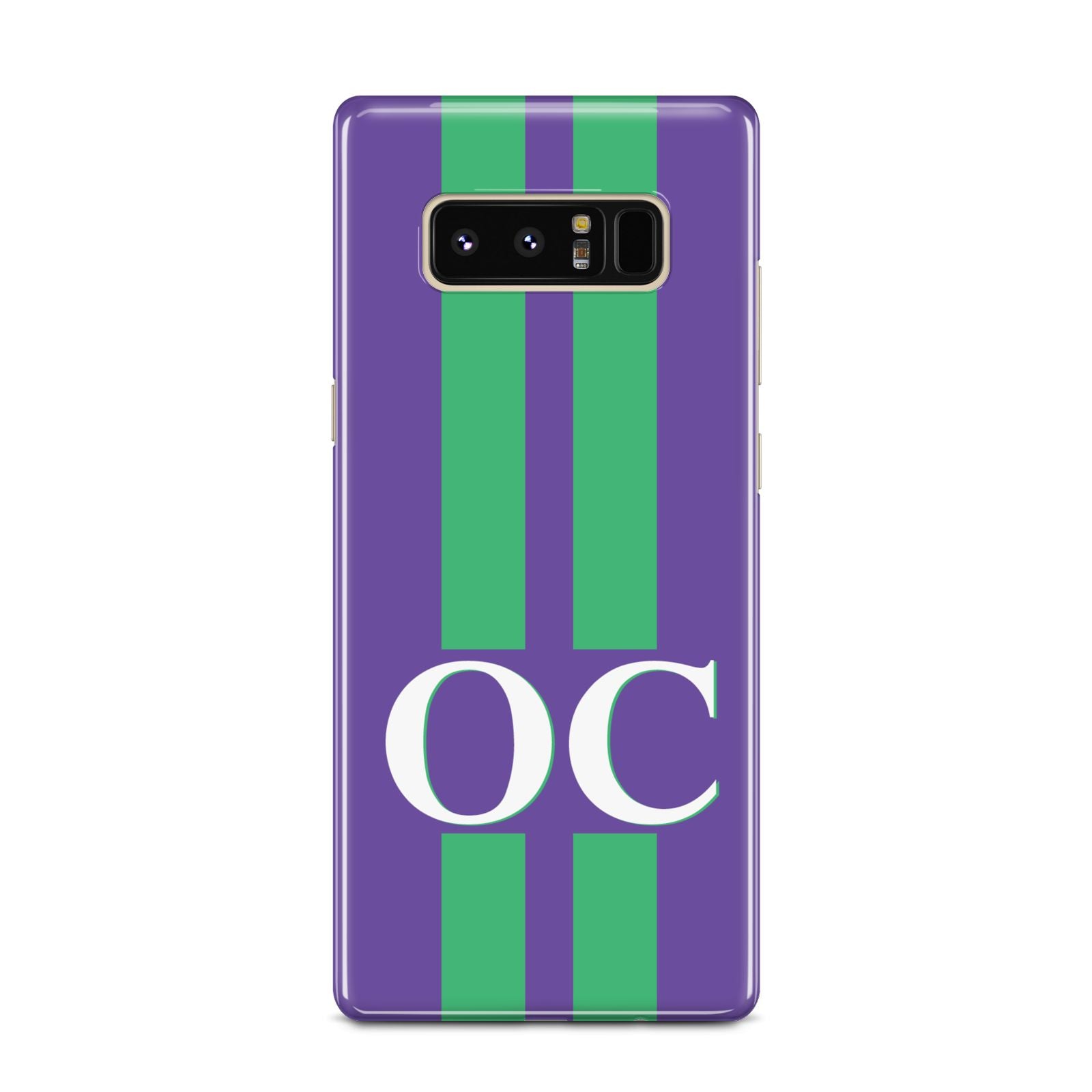 Purple Personalised Initials Samsung Galaxy Note 8 Case