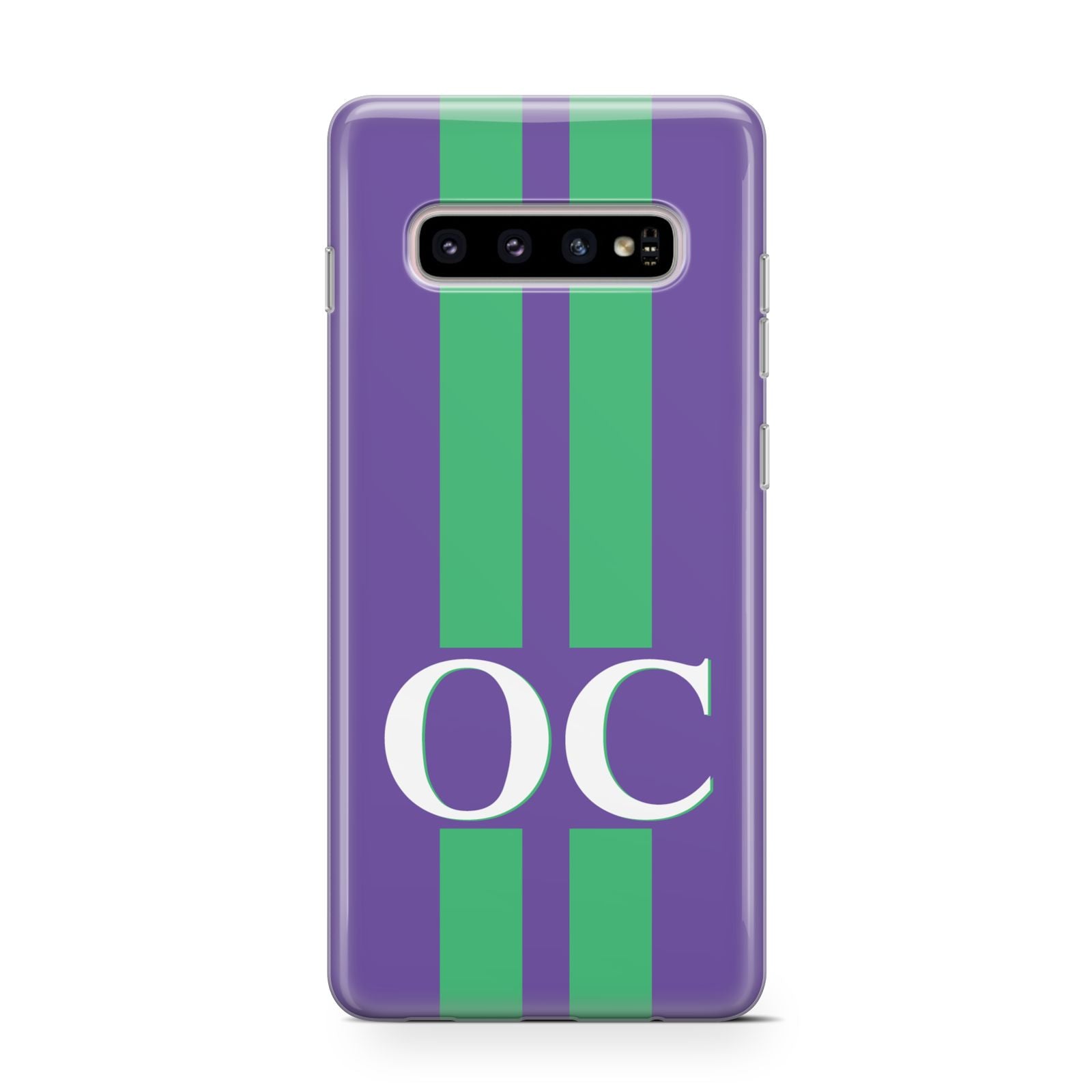 Purple Personalised Initials Samsung Galaxy S10 Case