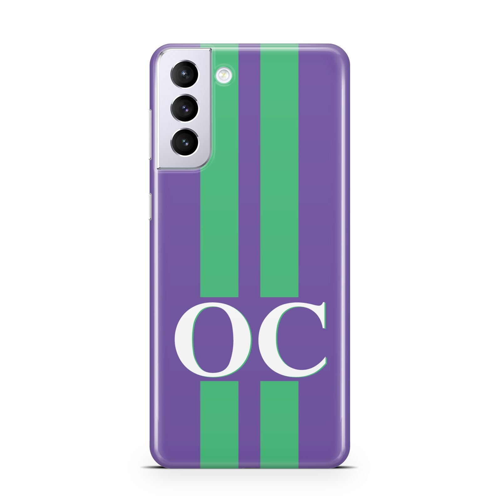 Purple Personalised Initials Samsung S21 Plus Case