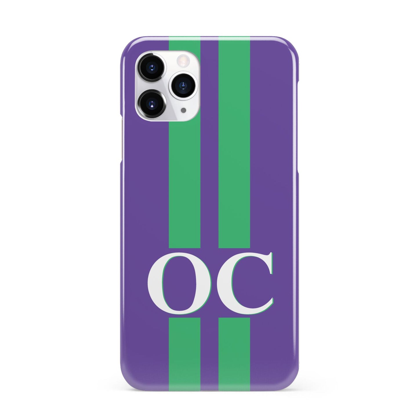 Purple Personalised Initials iPhone 11 Pro 3D Snap Case