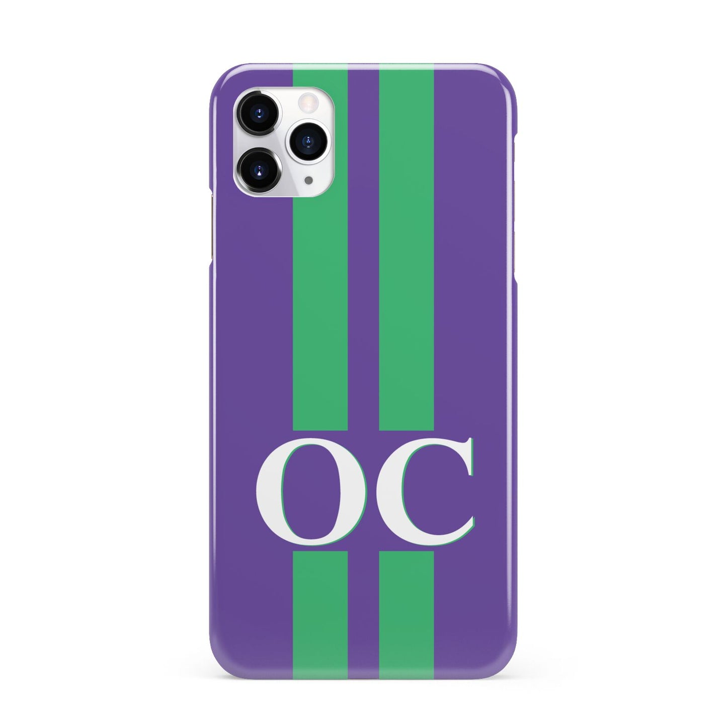 Purple Personalised Initials iPhone 11 Pro Max 3D Snap Case