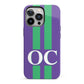 Purple Personalised Initials iPhone 13 Pro Full Wrap 3D Tough Case