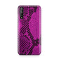 Purple Snakeskin Huawei Enjoy 10s Phone Case