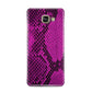 Purple Snakeskin Samsung Galaxy A3 2016 Case on gold phone
