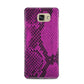 Purple Snakeskin Samsung Galaxy A5 2016 Case on gold phone
