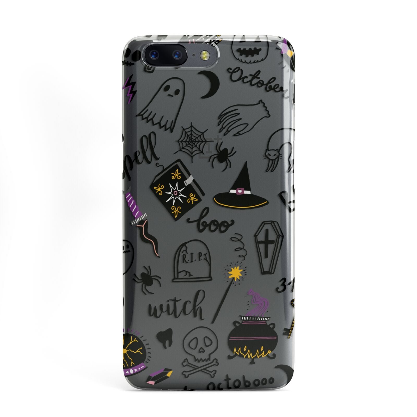 Purple and Black Halloween Illustrations OnePlus Case