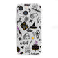 Purple and Black Halloween Illustrations iPhone 13 Mini Clear Bumper Case