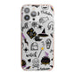 Purple and Black Halloween Illustrations iPhone 13 Pro Max TPU Impact Case with Pink Edges
