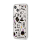 Purple and Black Halloween Illustrations iPhone 14 Clear Tough Case Starlight Angled Image