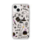 Purple and Black Halloween Illustrations iPhone 14 Clear Tough Case Starlight