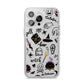 Purple and Black Halloween Illustrations iPhone 14 Pro Max Clear Tough Case Silver