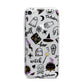 Purple and Black Halloween Illustrations iPhone 7 Bumper Case on Silver iPhone