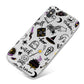Purple and Black Halloween Illustrations iPhone X Bumper Case on Silver iPhone