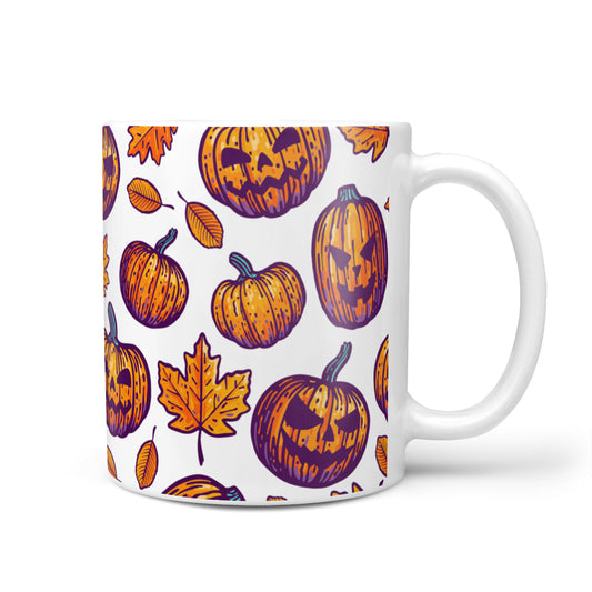 Purple and Orange Autumn Illustrations 10oz Mug