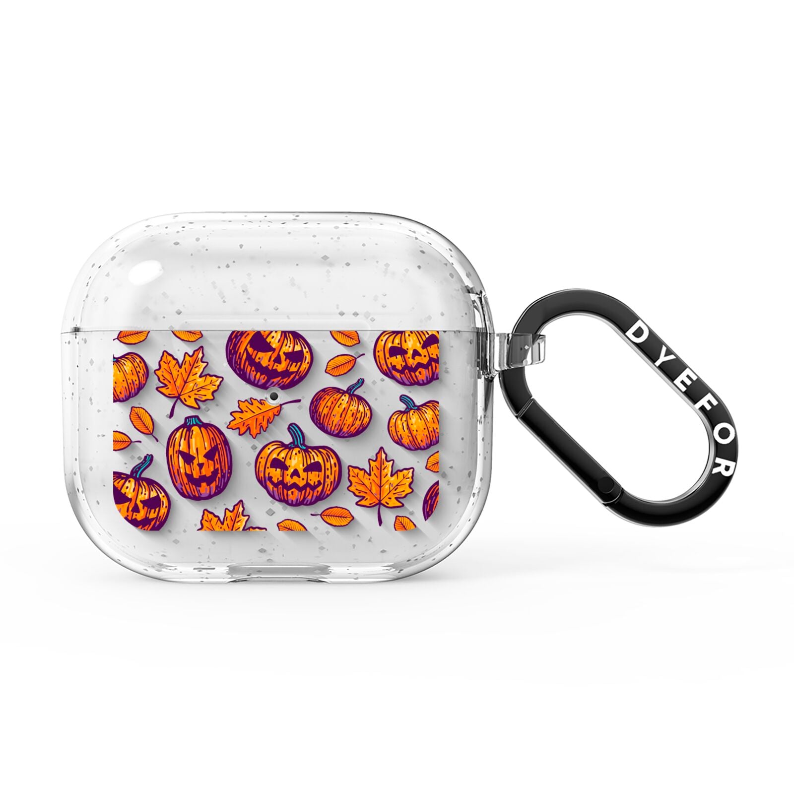 Purple and Orange Autumn Illustrations AirPods Glitter Case 3rd Gen