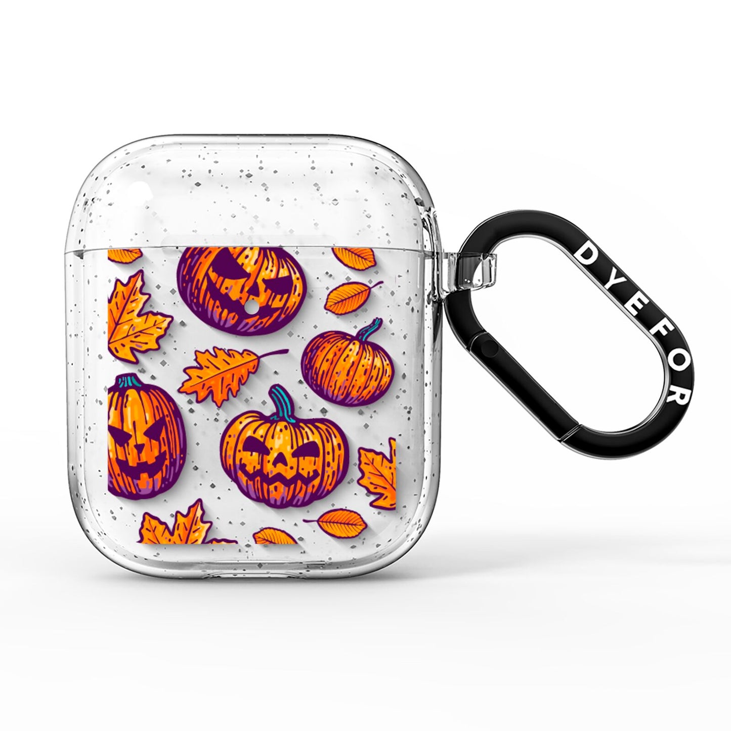 Purple and Orange Autumn Illustrations AirPods Glitter Case