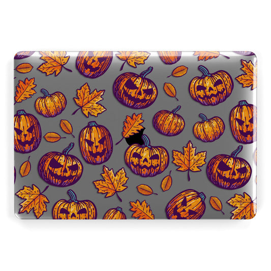 Purple and Orange Autumn Illustrations Apple MacBook Case
