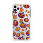 Purple and Orange Autumn Illustrations Apple iPhone 11 Pro Max in Silver with White Impact Case