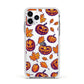 Purple and Orange Autumn Illustrations Apple iPhone 11 Pro in Silver with White Impact Case