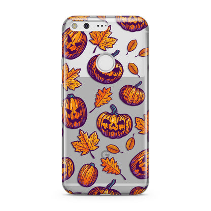 Purple and Orange Autumn Illustrations Google Pixel Case