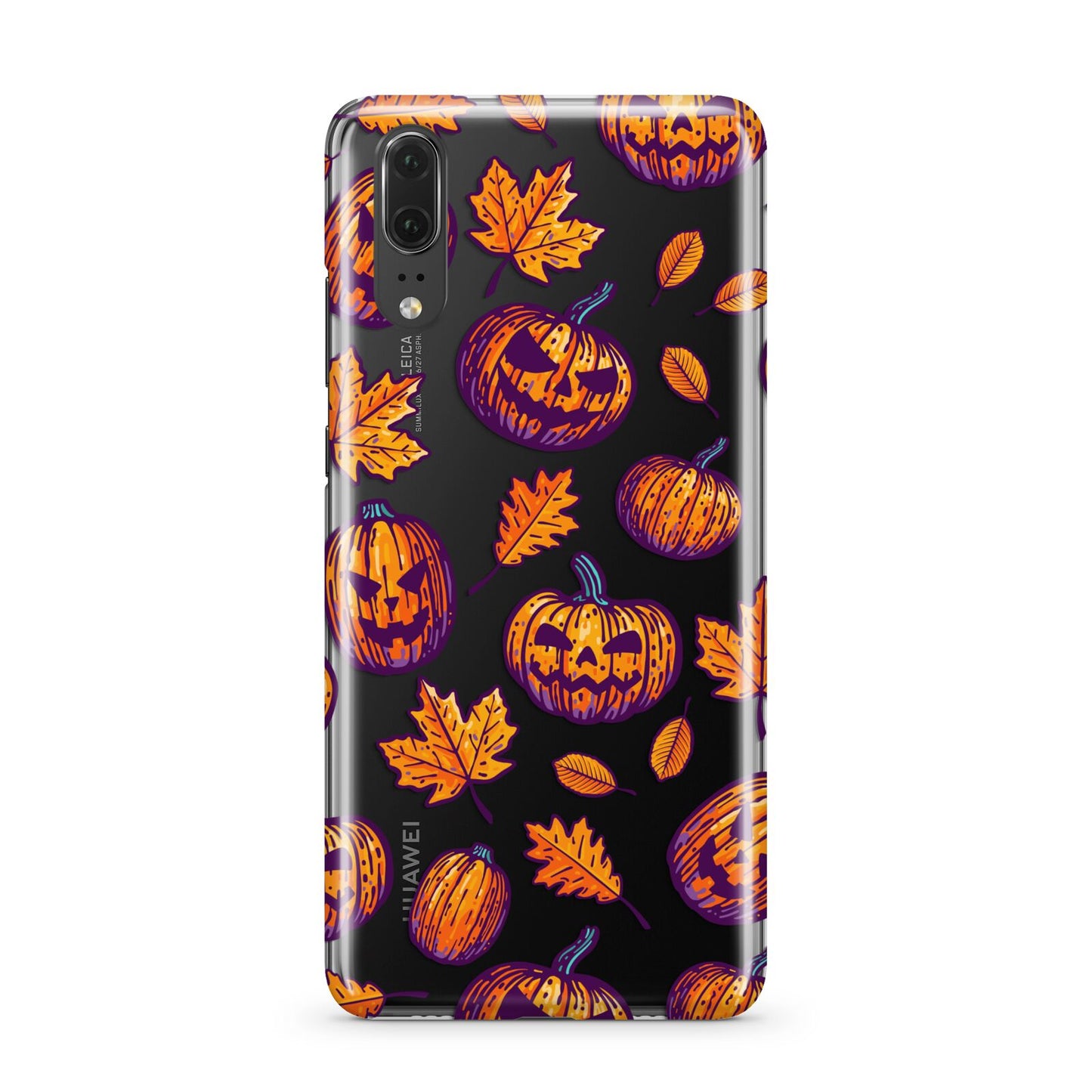 Purple and Orange Autumn Illustrations Huawei P20 Phone Case