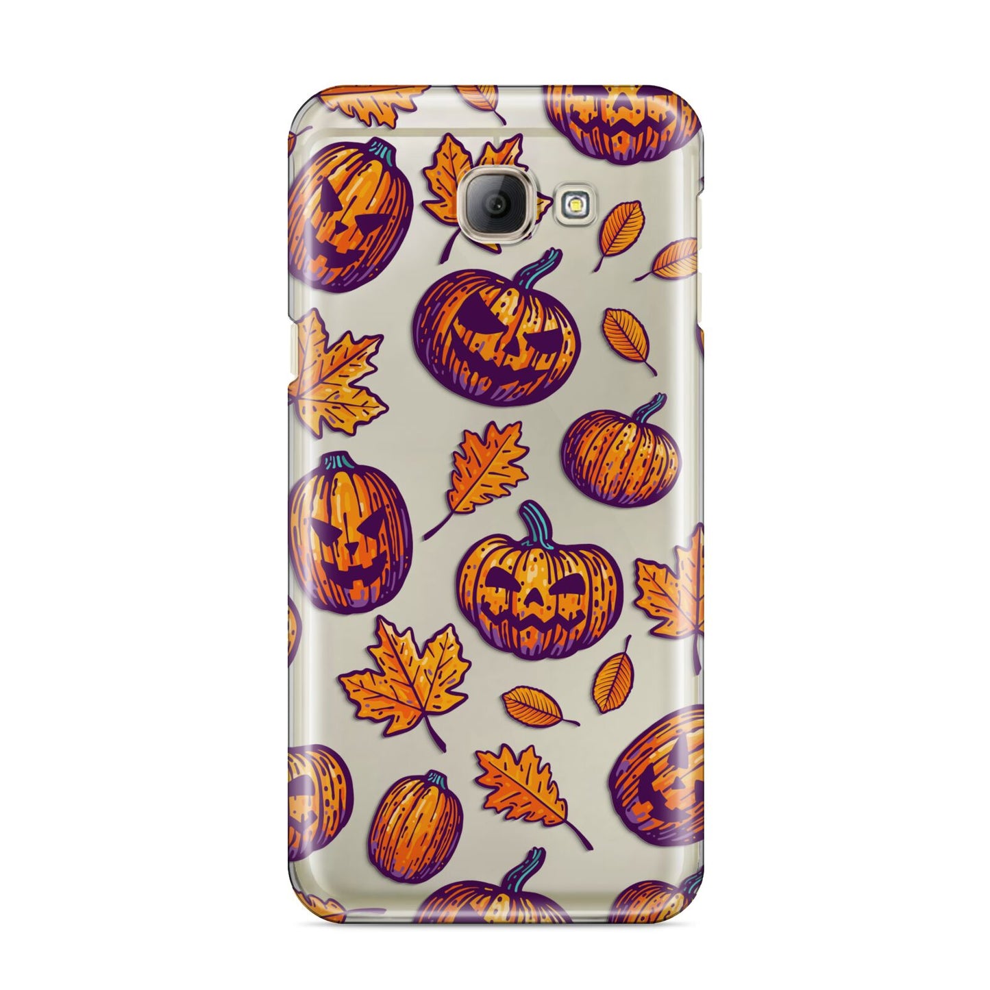 Purple and Orange Autumn Illustrations Samsung Galaxy A8 2016 Case