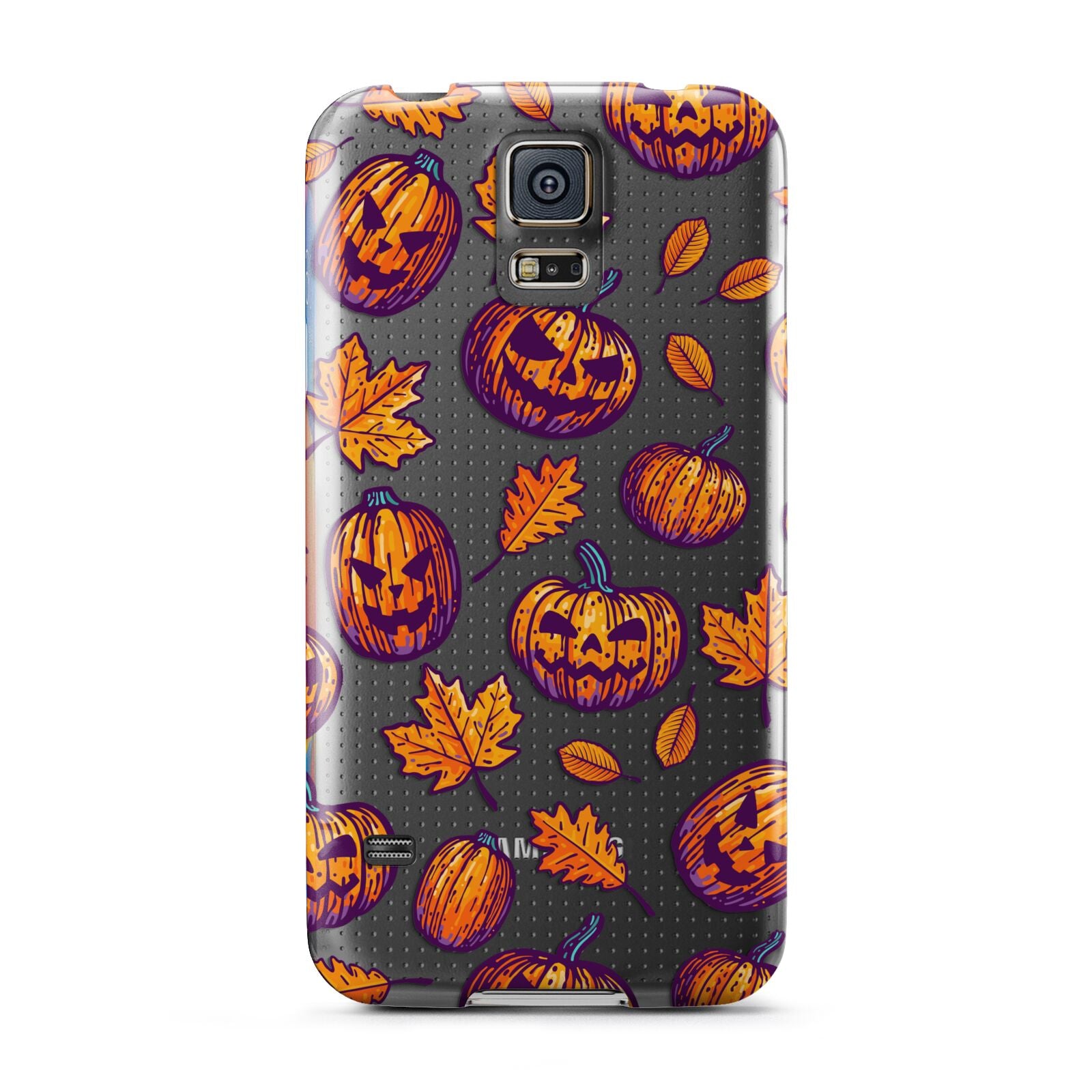 Purple and Orange Autumn Illustrations Samsung Galaxy S5 Case